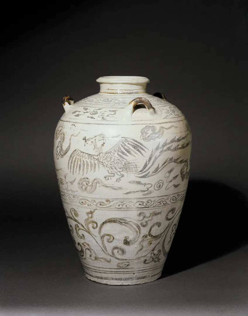 Vaso – Vietname, Grés, óxido ferro sob o vidrado, Dinastia Tran, séc. XIV–XV