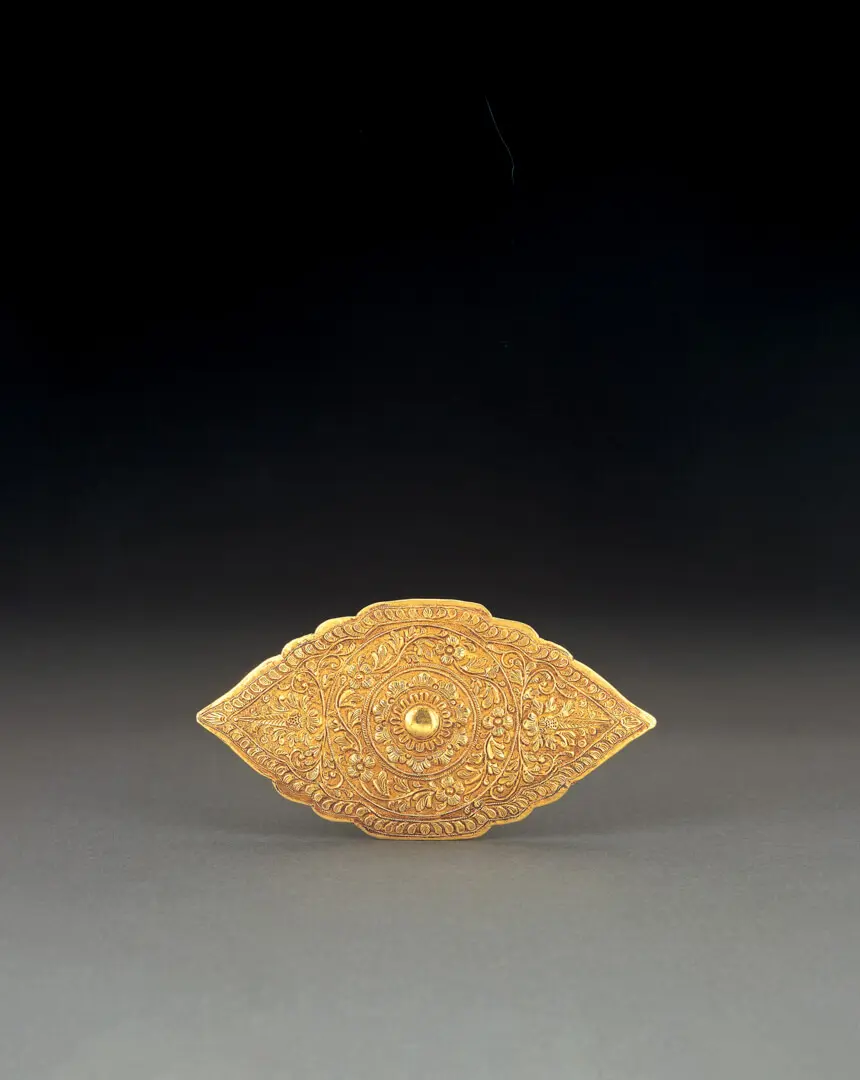 Fivela (Pandieng) – Indonésia / Timor, Ouro, Minangkabau, Sumatra Oeste, Séc. XIX