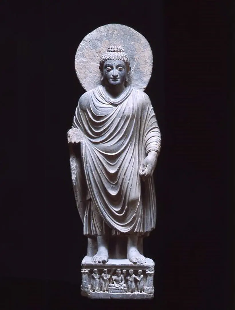 Figura de Buda – Índia, Xisto, Gandara, Afeganistão ou Paquistão, Séc. I–III