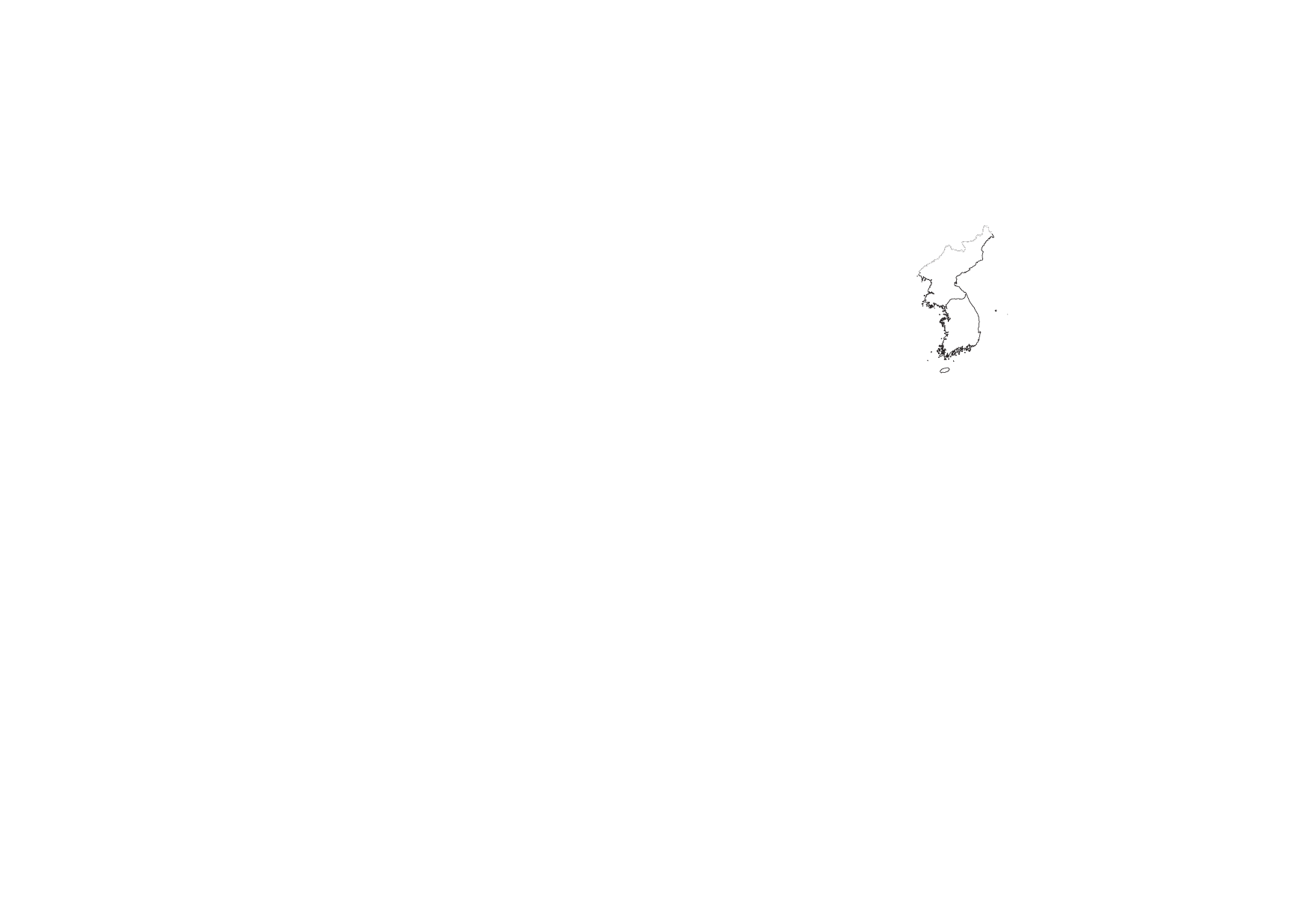 mapa da Coreia