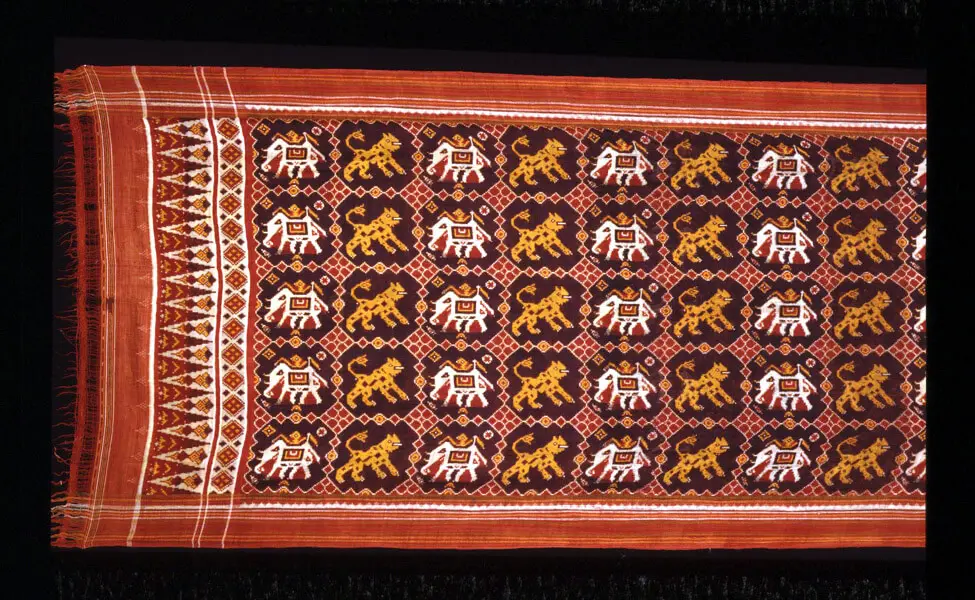 Patola – India, Silk, double ikat technique, For the Indonesian market, Gujarat, India, 19th c.