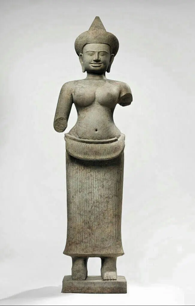 Female divinity – Cambodia, Stone, Khmer, Angkor period, Angkor Wat, 12th c.