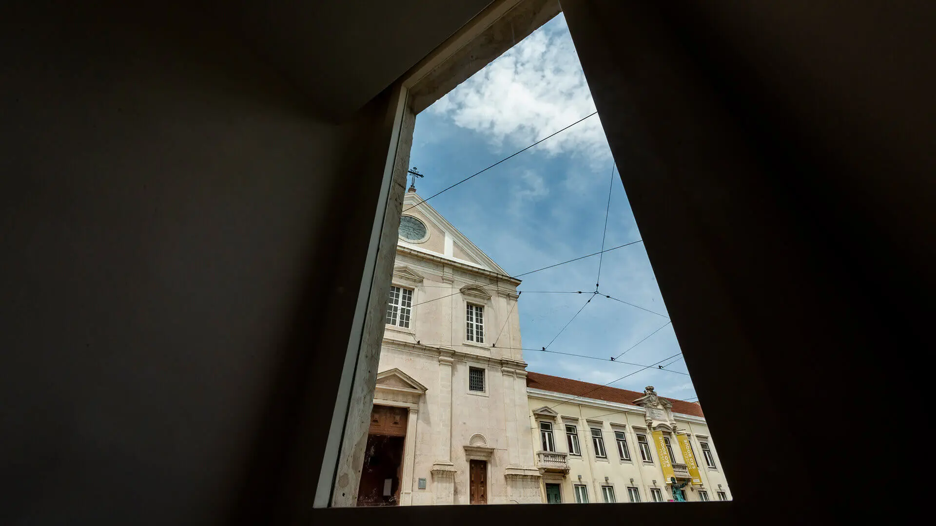 View of the Church of São Roque through a window of the museum